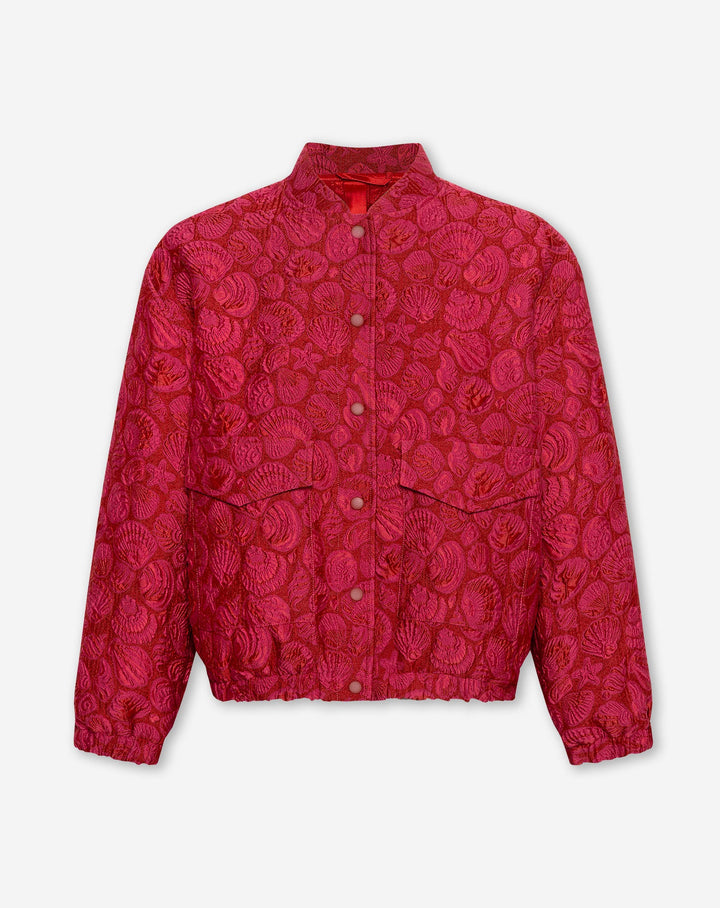 BOMBER JACQUARD ROUGE