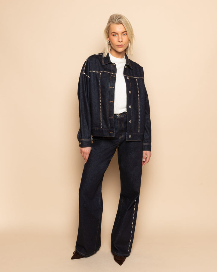 VESTE EN DENIM LIA STUD NOIRE