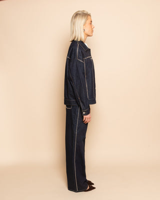 VESTE EN DENIM LIA STUD NOIRE
