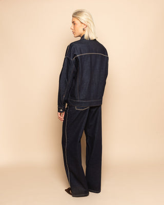 VESTE EN DENIM LIA STUD NOIRE