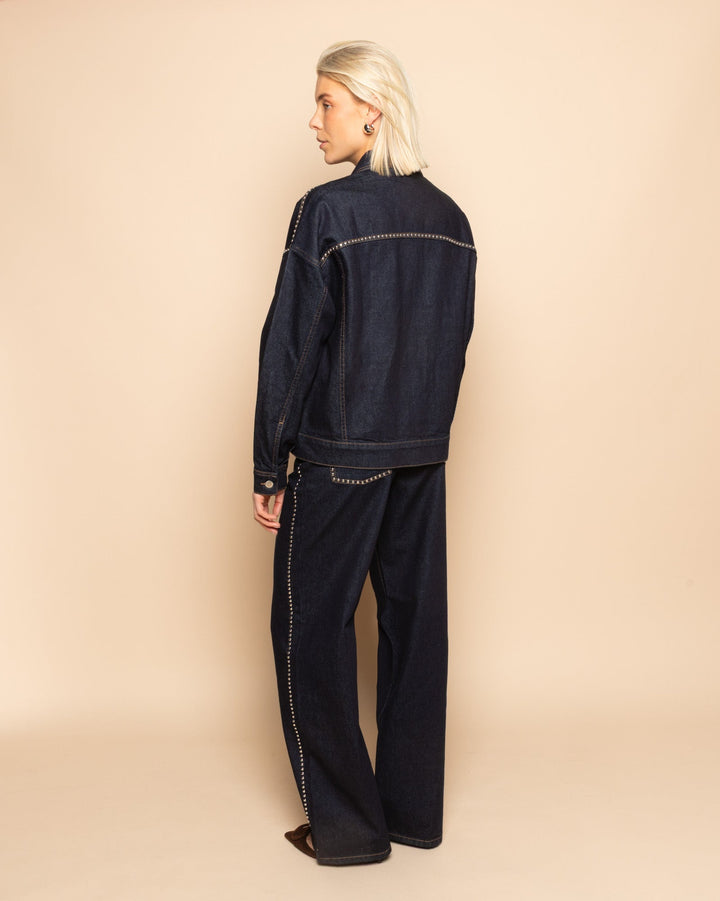 VESTE EN DENIM LIA STUD NOIRE