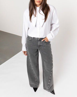 BLOUSE À NŒUD BLANC