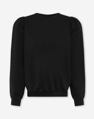 SWEATER MATERNITÉ À MANCHES BALLON SCUBA NOIR