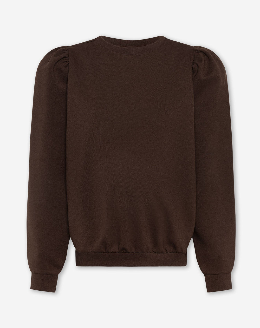 SWEATER MATERNITÉ À MANCHES BALLON SCUBA BRUN