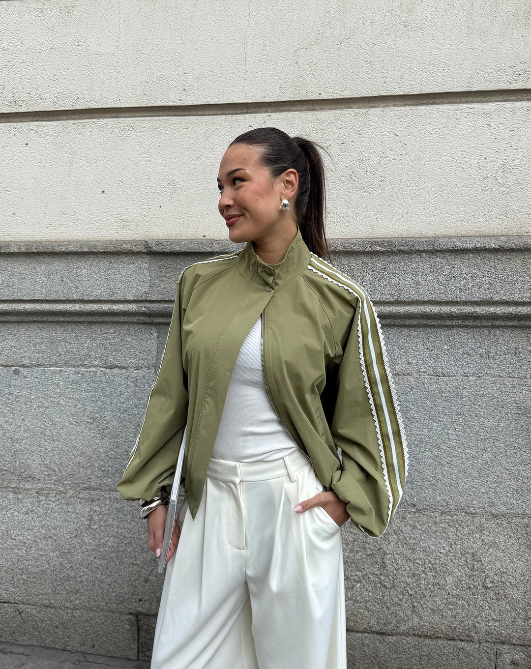VESTE TRACK BEX VERT OLIVE
