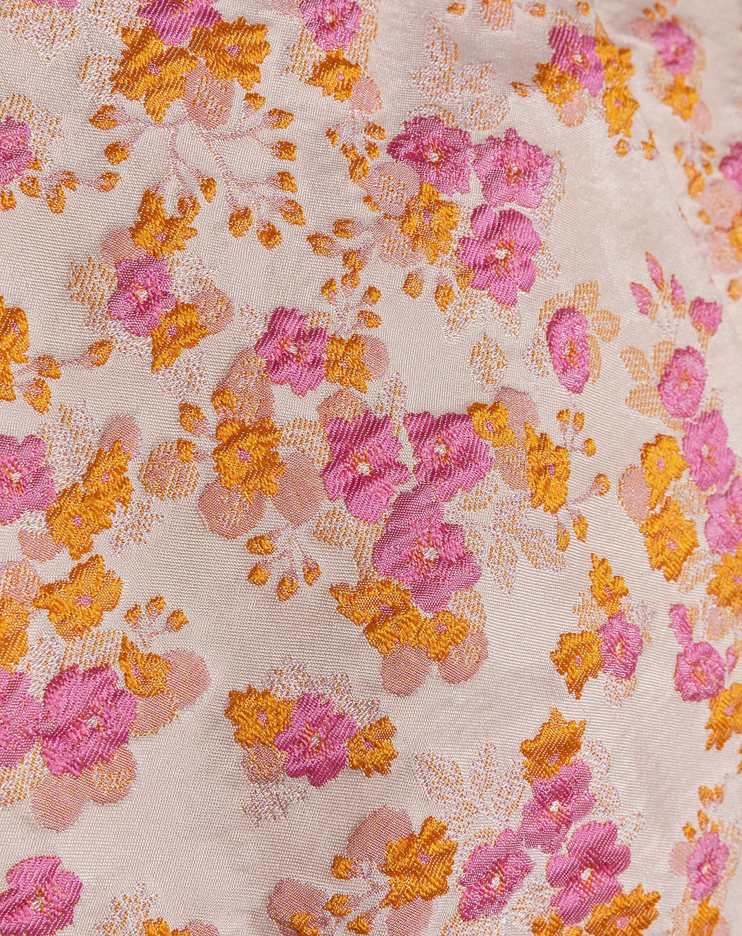 BOMBER JACQUARD FLEURI ORANGE ROSE