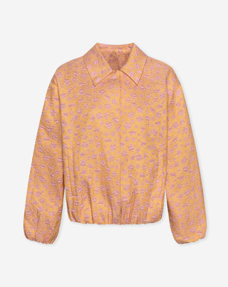 BOMBER JACQUARD FLEURS BRYCE ORANGE ROSE