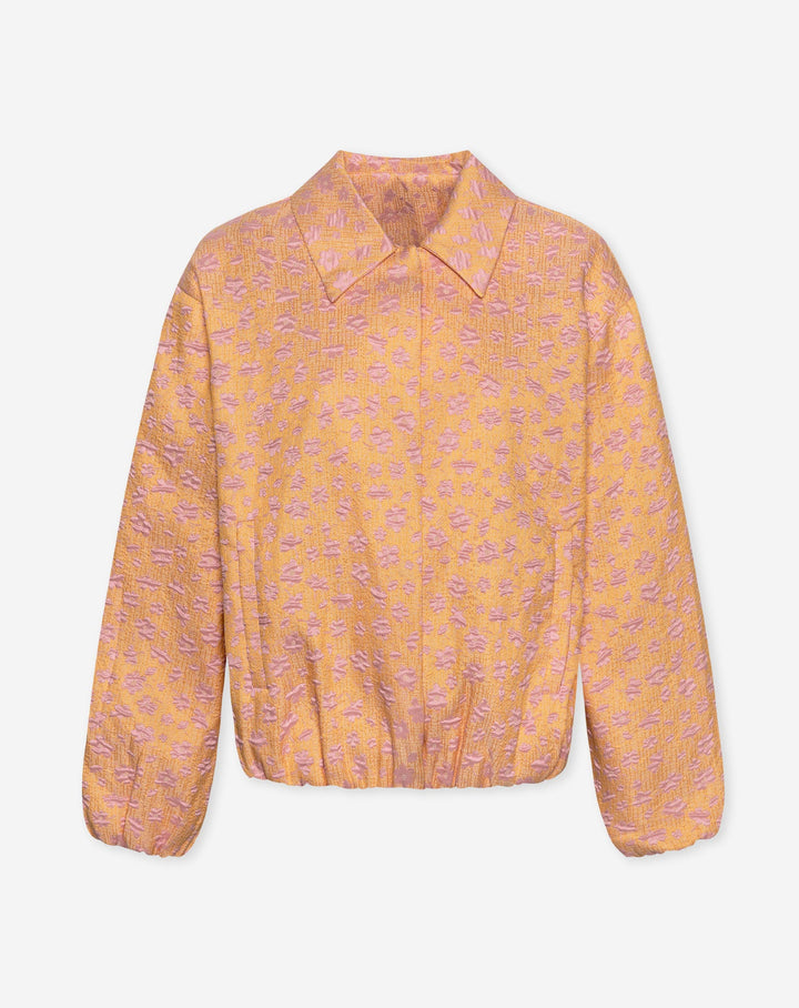 BOMBER JACQUARD FLEURS BRYCE ORANGE ROSE