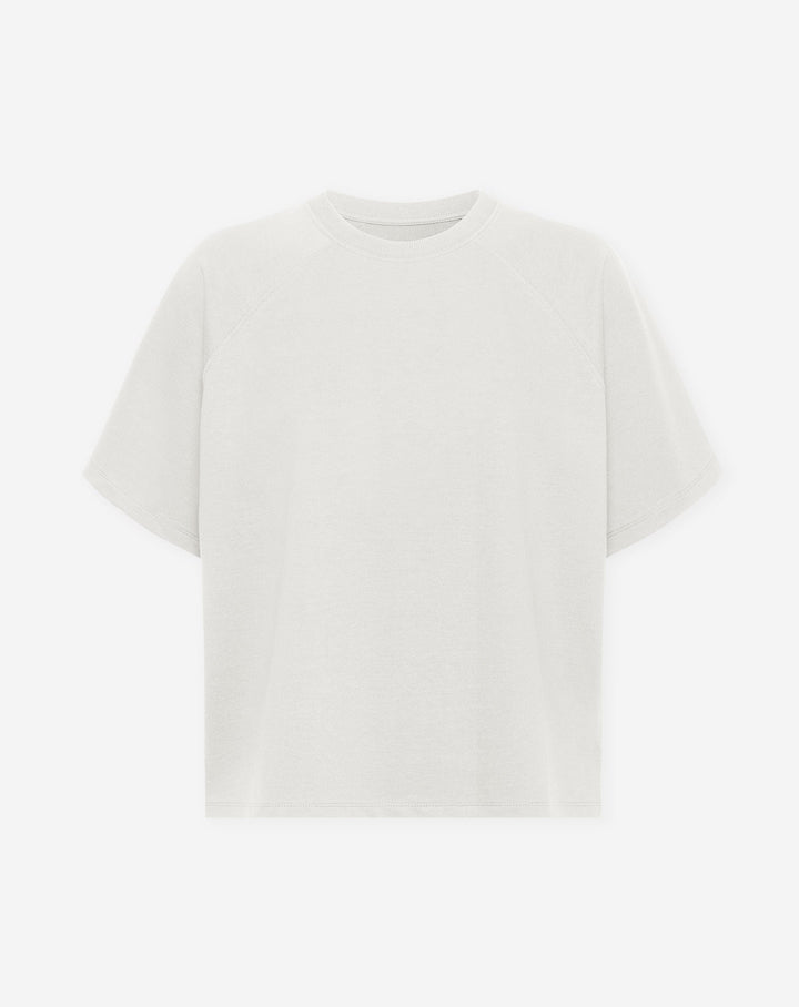 HAUT EN SWEAT À MANCHES COURTES RAGLAN CRÈME