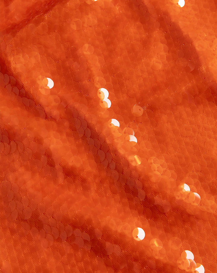 JUPE À PAILLETTES ORANGE