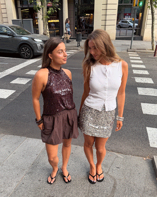 JUPE À HEM BUBBLE MAUI CARGO BRUN