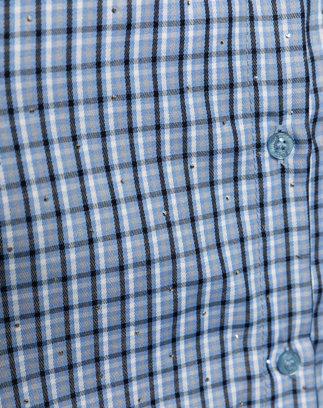 BLOUSE OVERSIZED À CARREAUX BLEUE