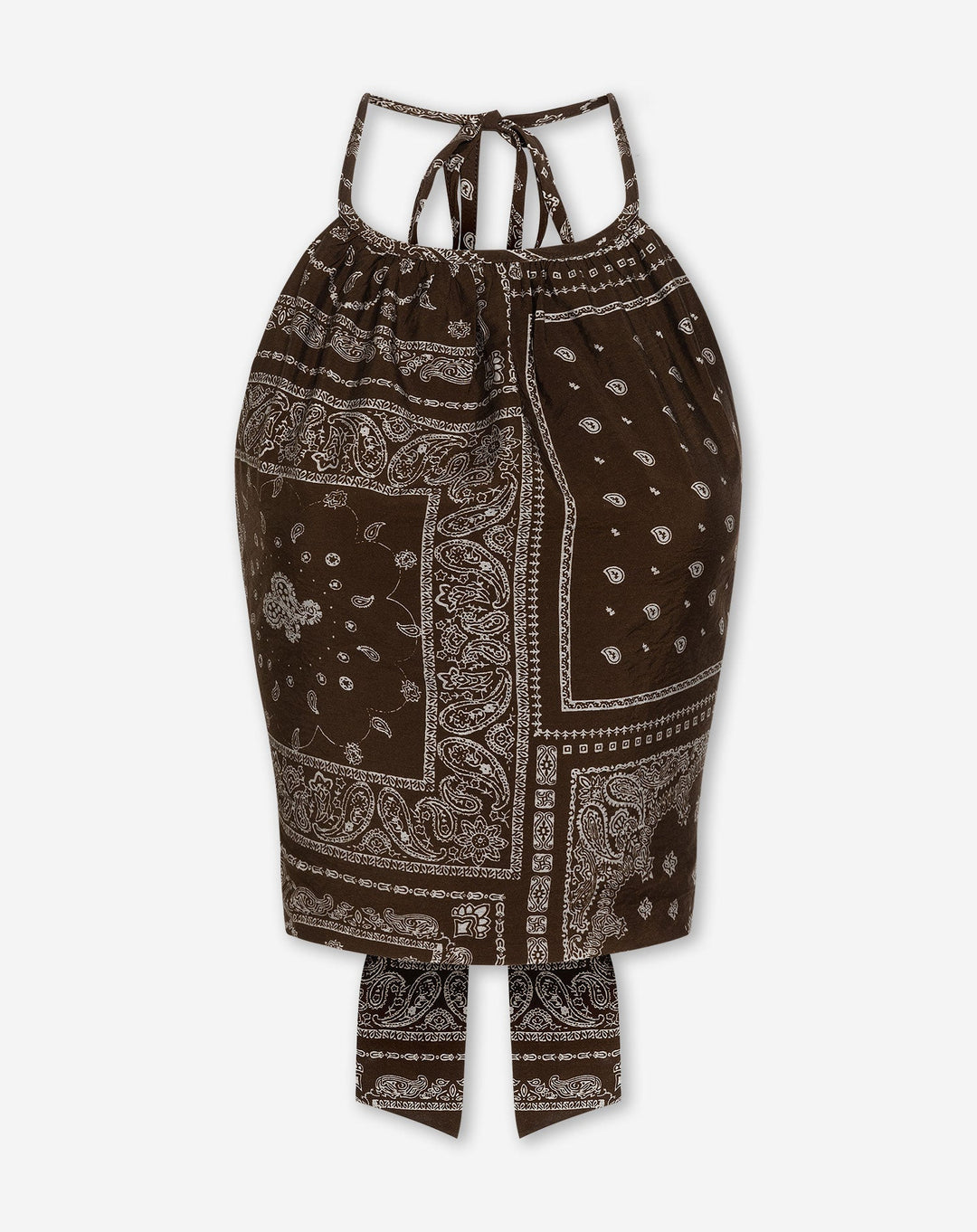 TOP HALTER AMARI BANDANA BRUN
