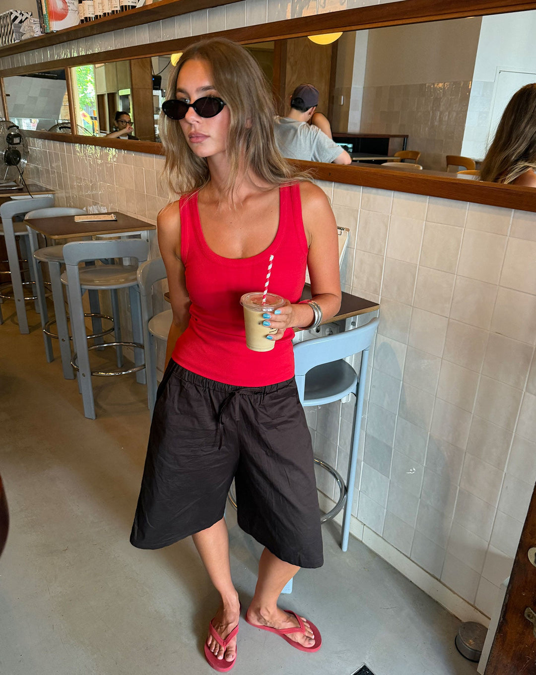 SINGLET PAM RIB ROUGE