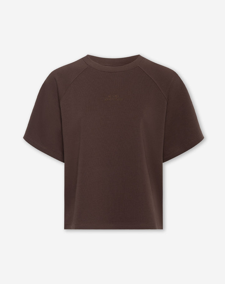SWEAT TOP MACE RAGLAN À MANCHES COURTES BRUN