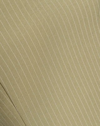 TOP HALTER SELLER PIN STRIPE OLIVE