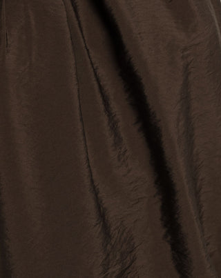 TOP HALTER À HEM BUBBLE LUX BRUN