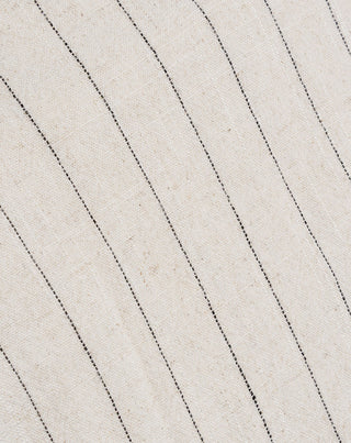 BLOUSE OVERSIZE EN LIN BEIGE À RAYURES