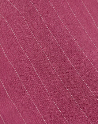 BLOUSE OVERSIZE EN LIN RHODE RAYURES CERISE