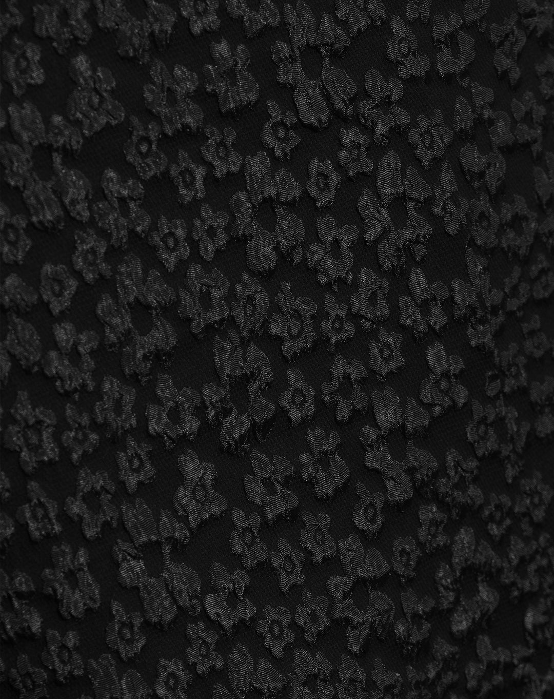 TOP NOIR À MANCHES BALLON EN JACQUARD FLEURI BETTY