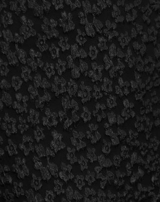 TOP NOIR À MANCHES BALLON EN JACQUARD FLEURI BETTY