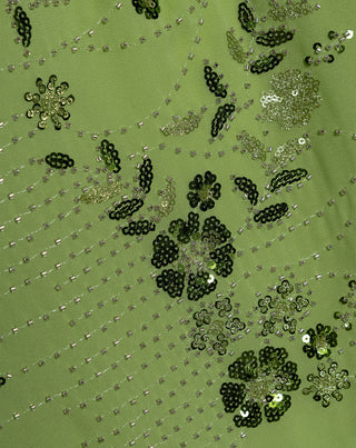 JUPE FLEUR EN SEQUINS FEMMIE VERT