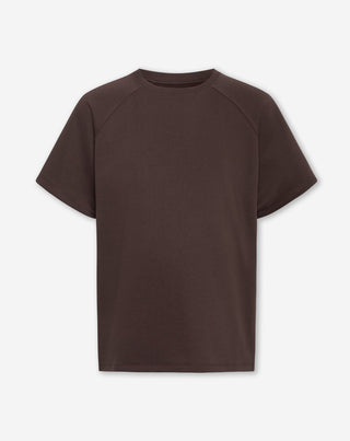 TOP DE SWEAT À MANCHES COURTES RAGLAN MATERNITÉ BRUN