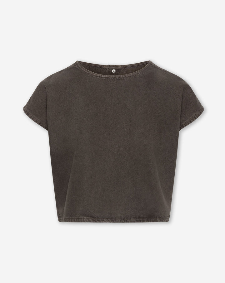 TOP EN DENIM LOTTE MARRON