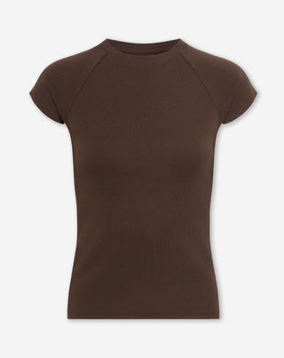 T-SHIRT RAGLAN BÉBÉ BASIQUE BRUN