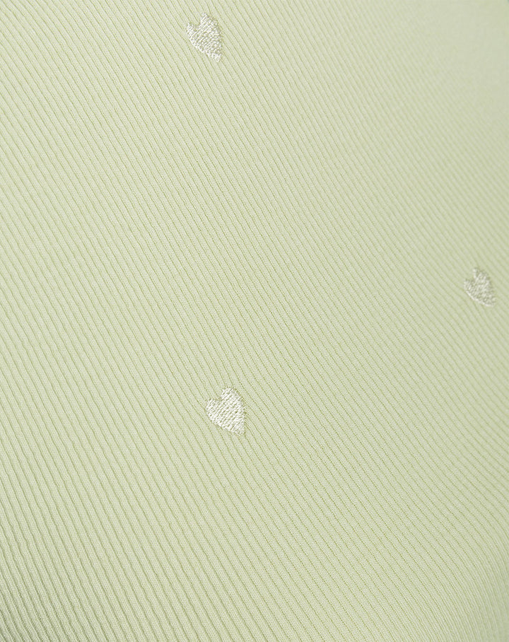 SINGLET BRODÉ CŒUR PISTACHE