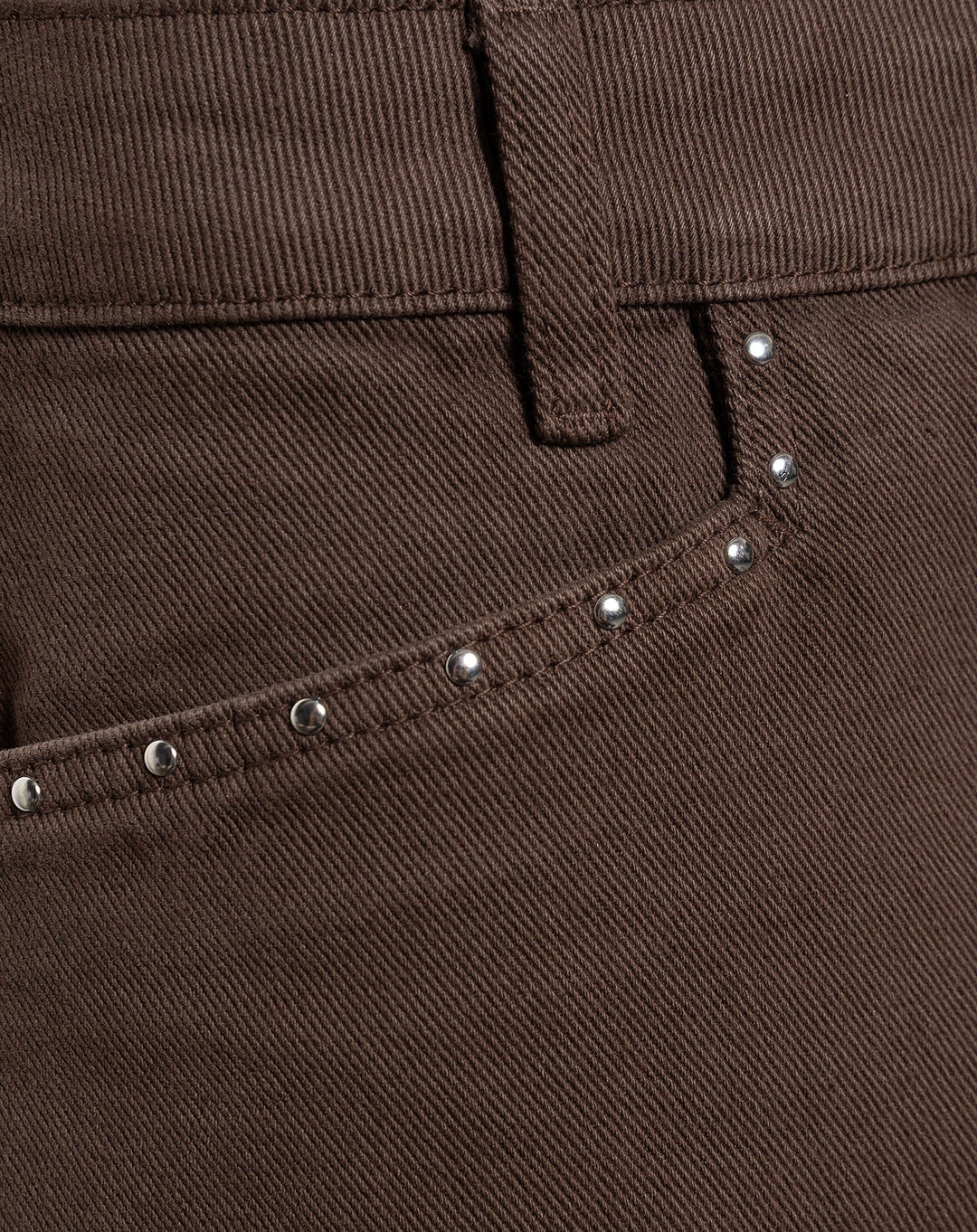 JUPE EN DENIM VICKY STUD BRUN