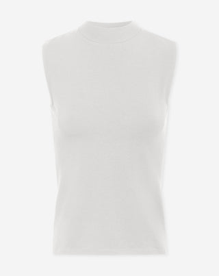 TANKTOP À COL FUNNEL CRÈME