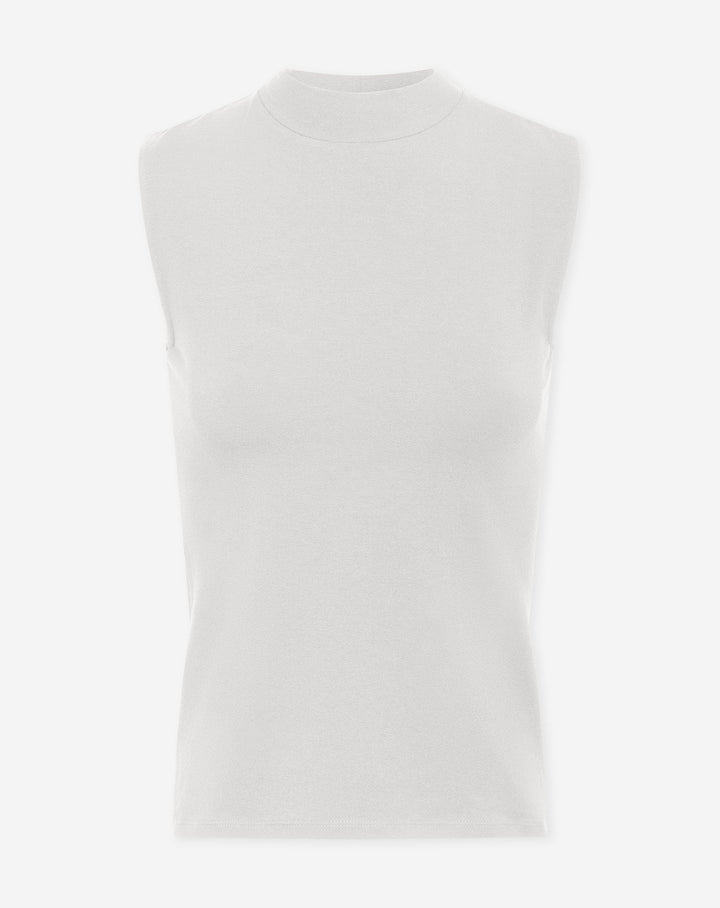 TANKTOP À COL FUNNEL CRÈME