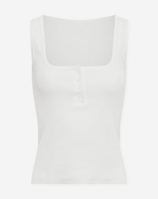TOP RIB HENLEY CRÈME