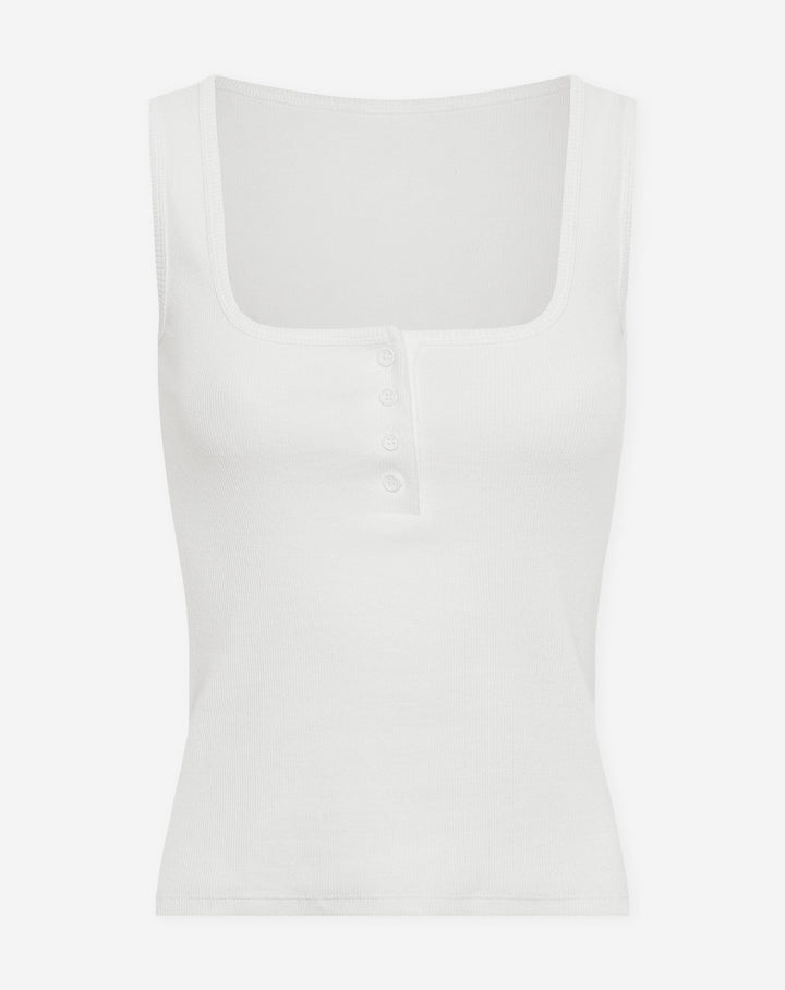 TOP RIB HENLEY CRÈME