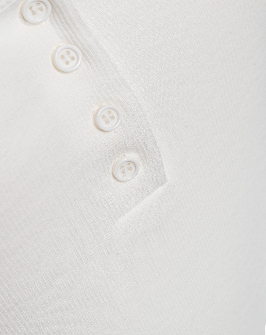TOP RIB HENLEY CRÈME