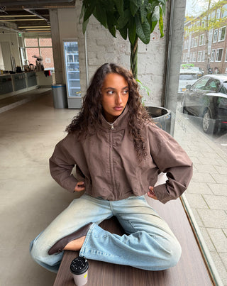 VESTE À COL FONDU IMARA BRUN