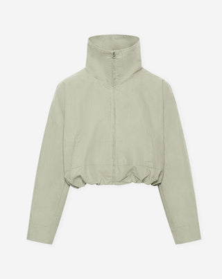 VESTE À COL FUNNEL IMARA VERT SAUGE
