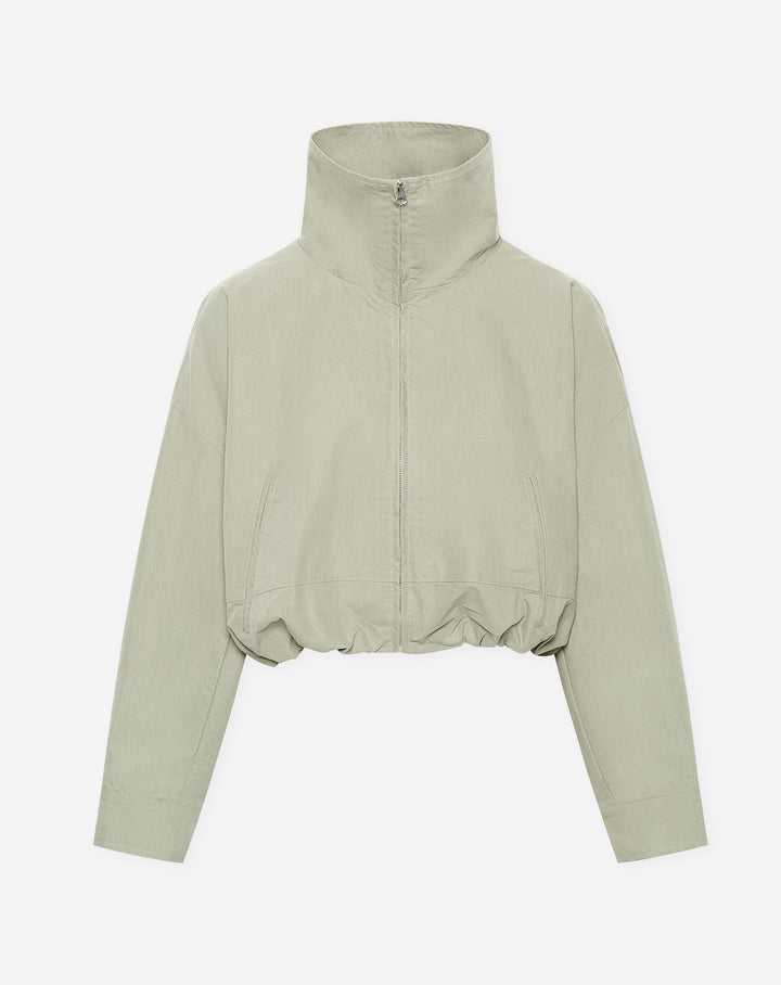 VESTE À COL FUNNEL IMARA VERT SAUGE