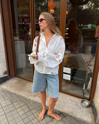 BLOUSE ARIEL EN BRODERIE ANGLAISE BLANCHE