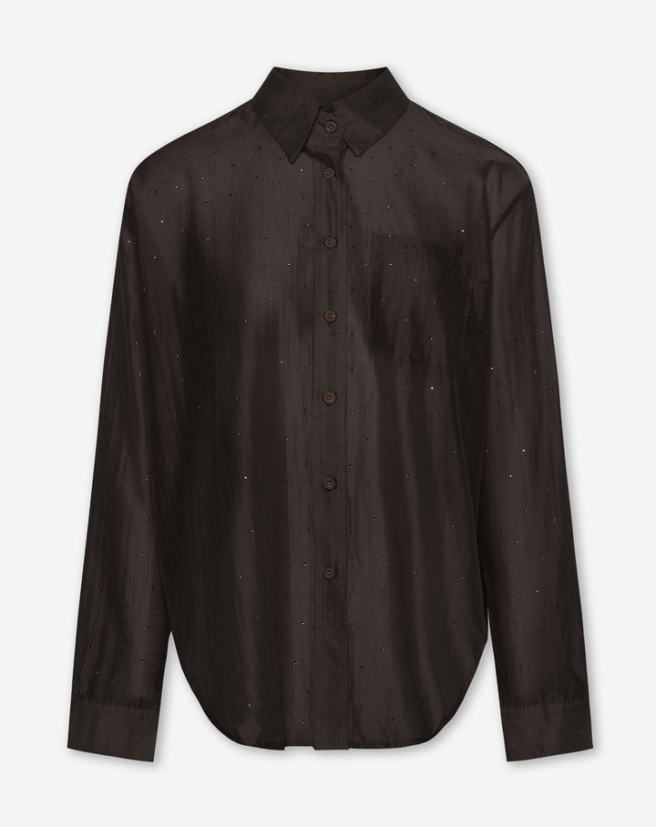 BLouse ALYA EN STRASS BRUN