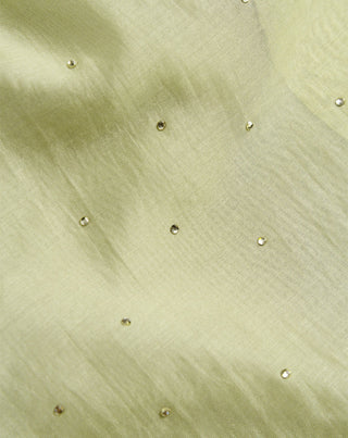 BLOUSE EN STRASS ALYA VERT SAUGE