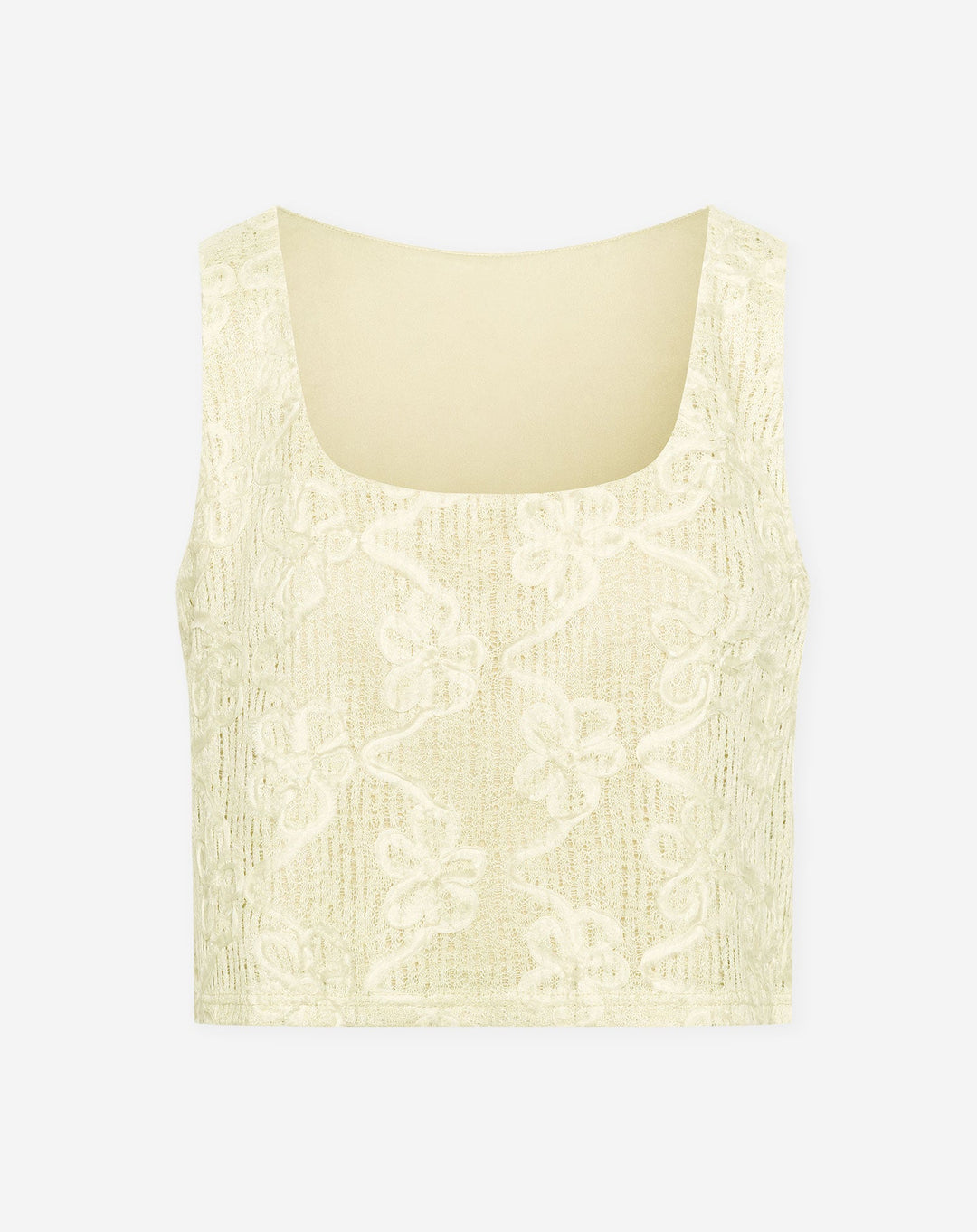 DORIS TOP FLEURI JAUNE BEURRE