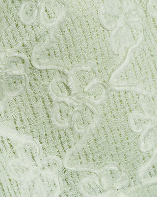 DORIS TOP FLEURI VERT SAUGE