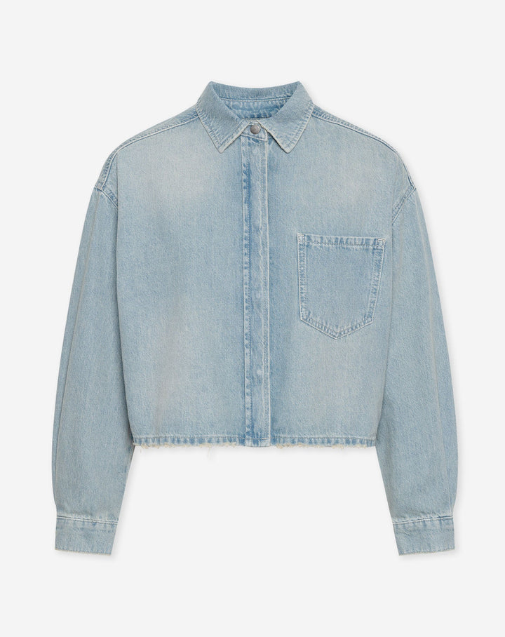 BLOUSE EN DENIM JUTTA BLEU CLAIR