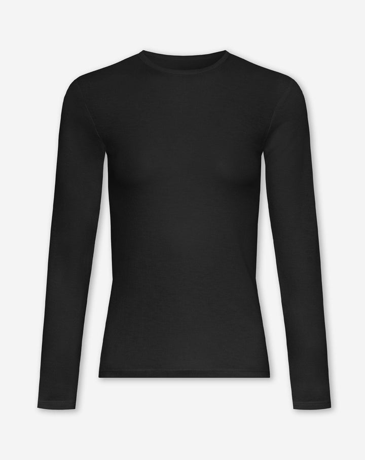 T-SHIRT LONG AJUSTÉ TRANSPARENT NOIR