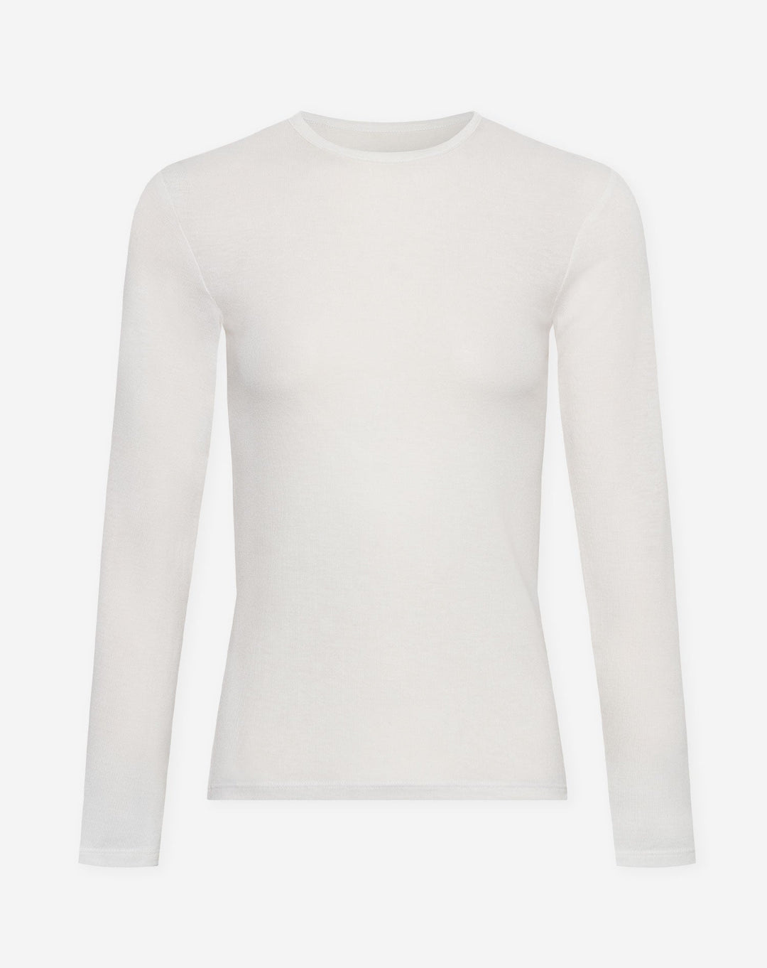 T-SHIRT LONGSLEEVE AJUSTÉ TRANSPARENT CRÈME