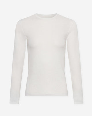 T-SHIRT LONGSLEEVE AJUSTÉ TRANSPARENT CRÈME