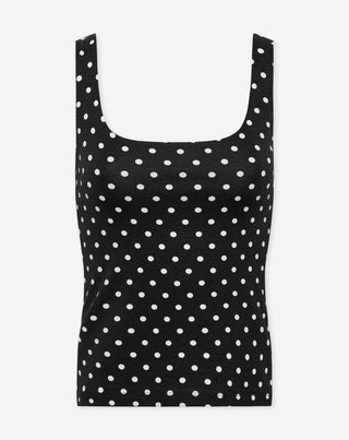 SINGLET À COL CARRE NOIR