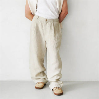 ÉTIENNE | PANTALON EN LIN À JAMBES LARGES